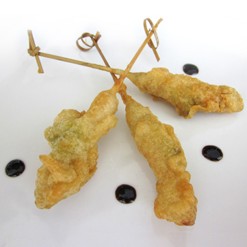 Cannolicchi in tempura con aceto balsamico